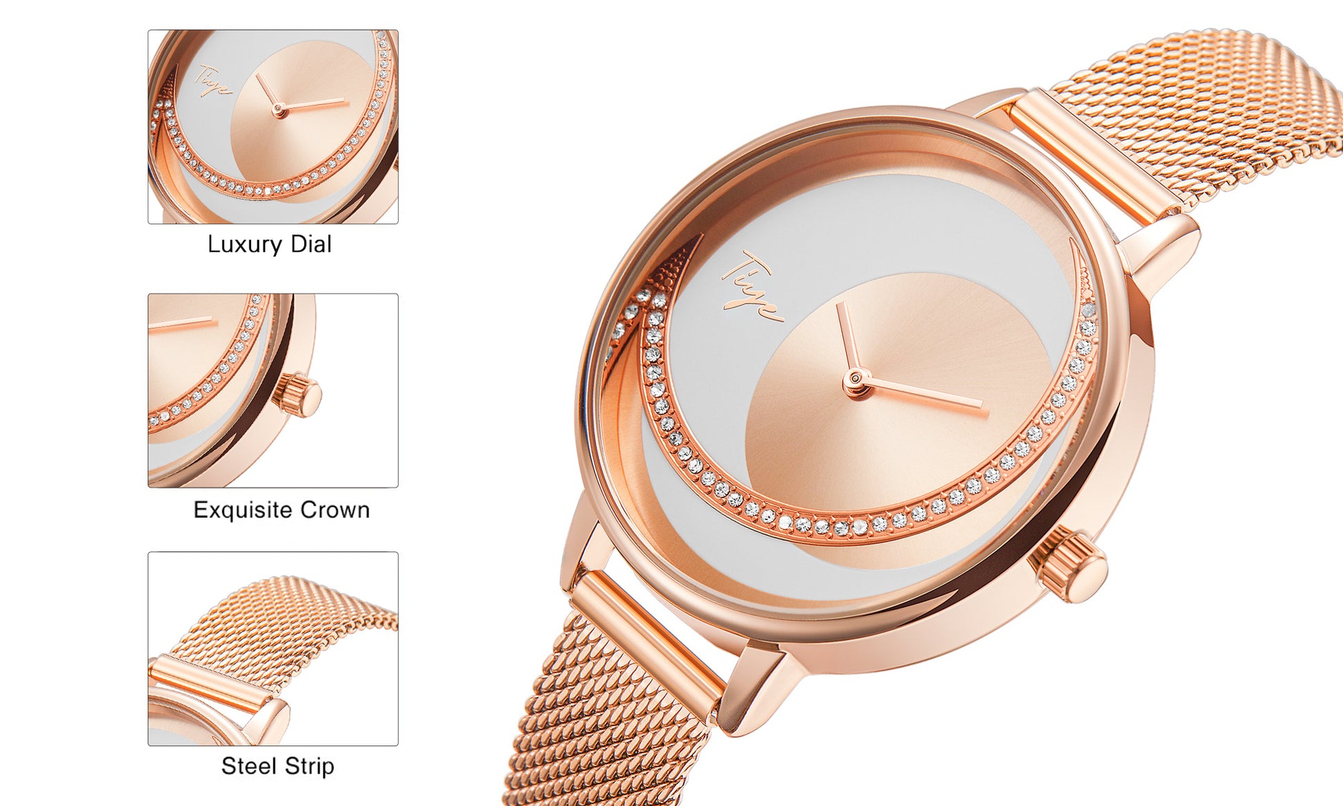Diamond Shine
925 Sterling Silver
Rose Gold
Rhodium Plated
Affordable Jewelry
Affordable Women Watches
Affordable Women Jewelry
Affordable Women Watch Sets