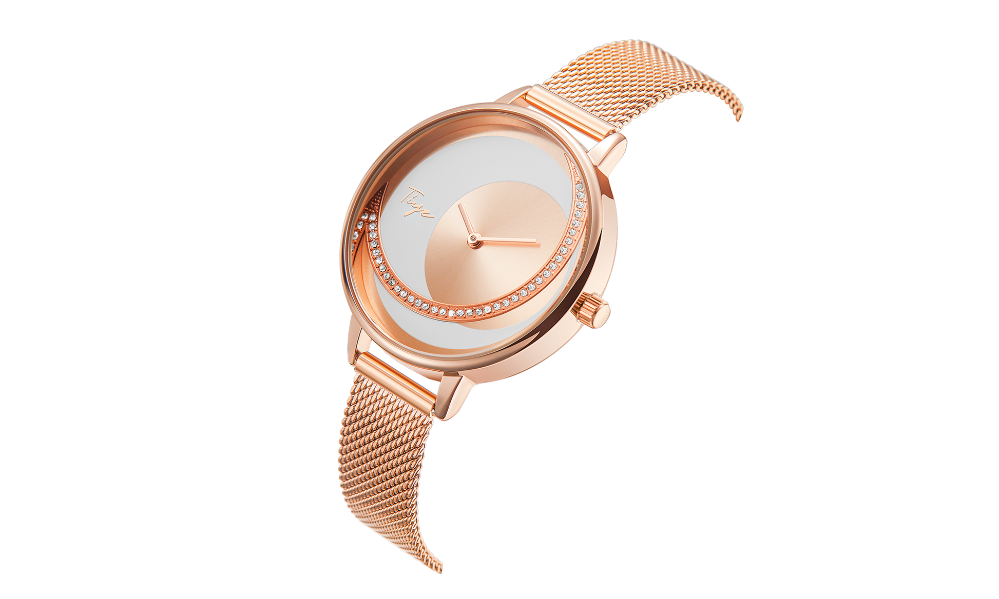 Affordable Stainless Steel Rose Gold Watch Set Tiye Jewelry