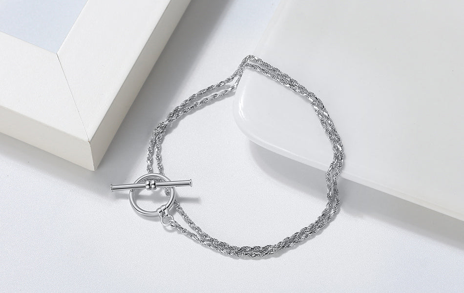 simple and elegant silver bracelet for women