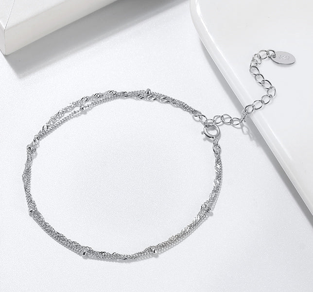 "rhodium plated sterling silver bracelet, rhodium plated bracelet, rhodium bracelet womens, silver colored chain bracelet for women rhodium plated women bracelet