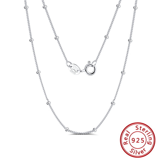 rhodium silver chain, rhodium plated chain | rhodium chains | solid rhodium chain | attract round necklace 