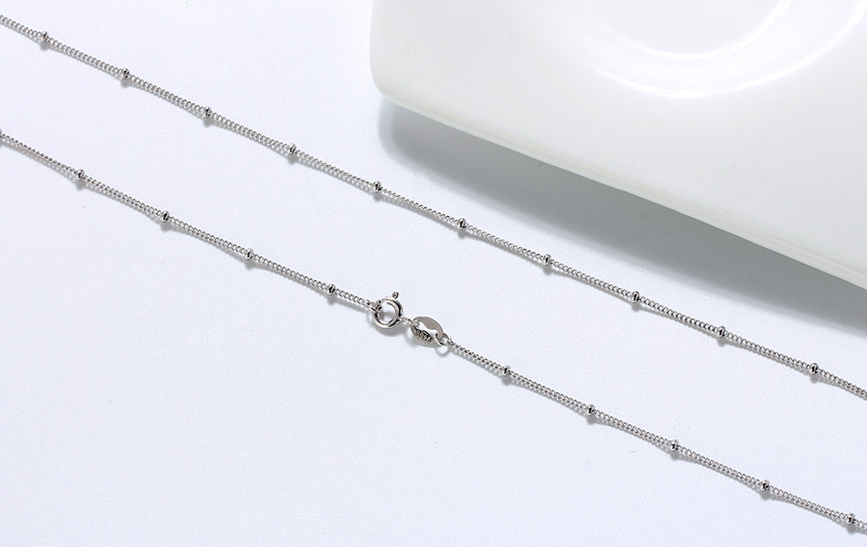 silver colored rhodium platted chain, necklace for women order online 