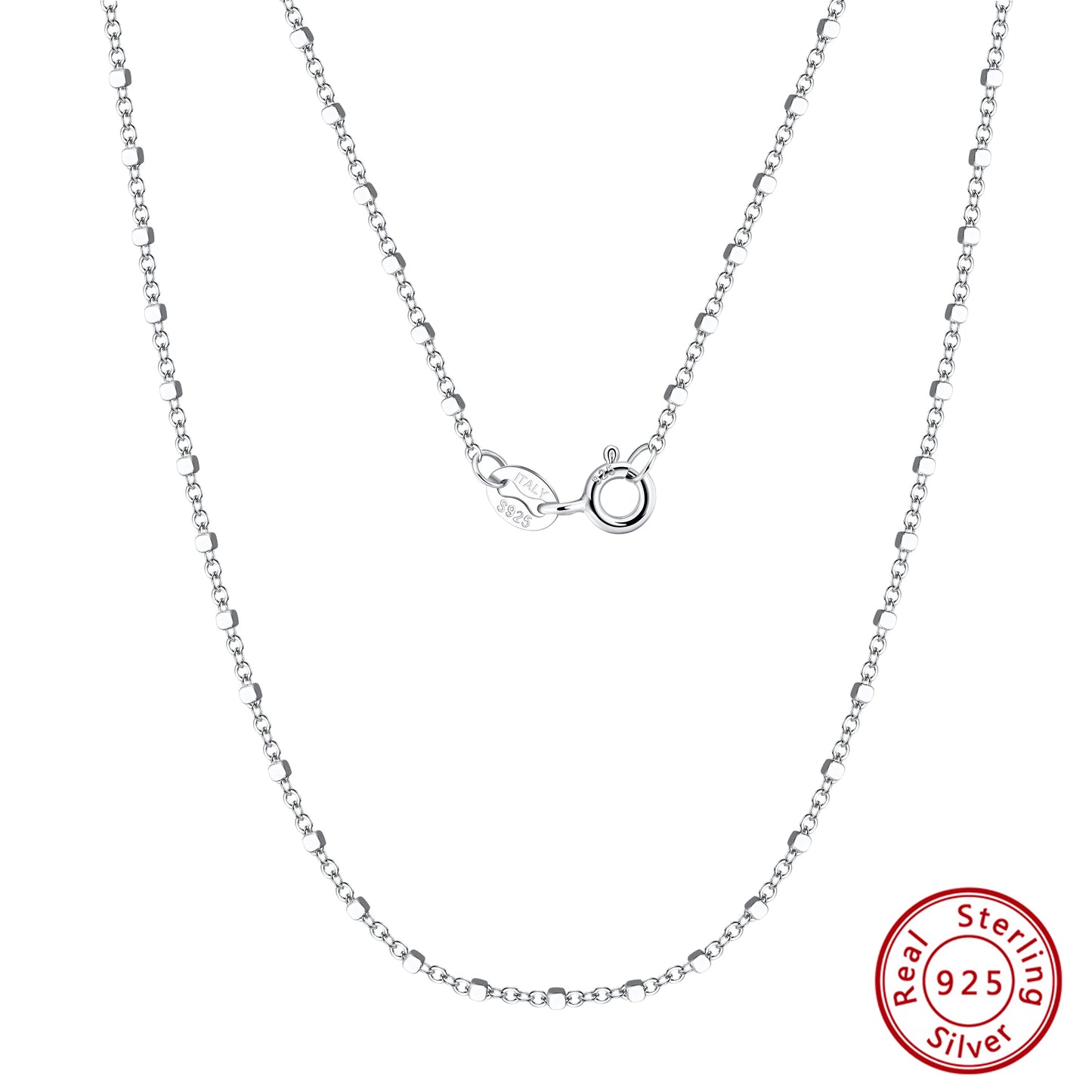 plain sterling silver chain necklace online delivery for ladies, women necklace rhodium plated